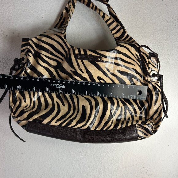 Kate Spade Mini Bag black brown Zebra animal Purse should pouchette small patent - Picture 13 of 14